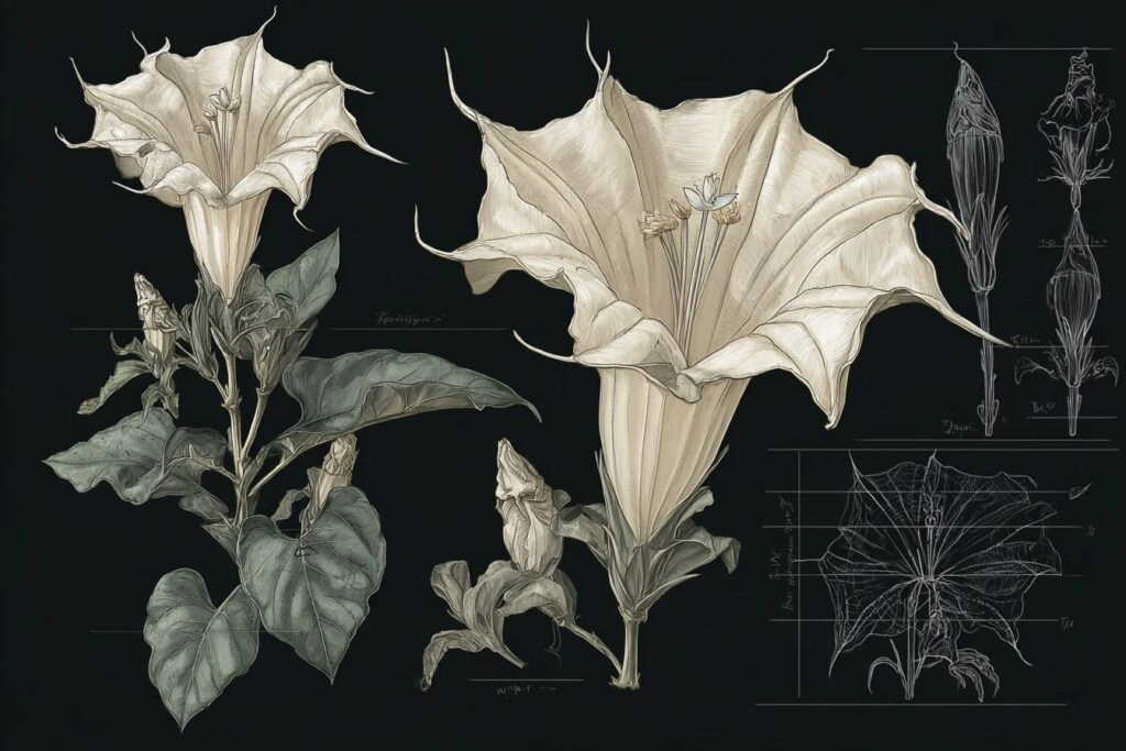 Illustration de Datura Wrightii